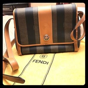 Vintage Fendi Pequin Striped Bag with dustbag